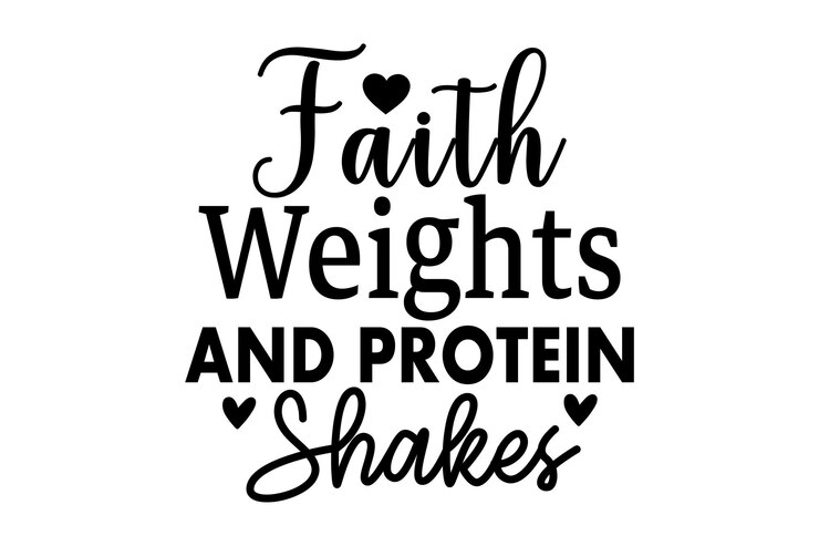 Vetor pesos de fé e shakes de proteína