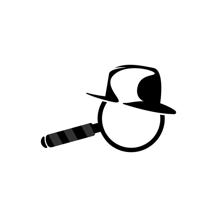 Vetor pesquisa logo object lupa design detective ferramenta vector template ilustração símbolo