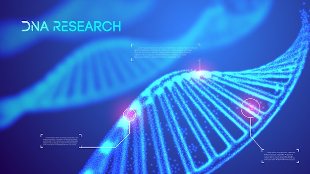 Pesquisa médica de dna ilustração vetorial de engenharia genética saúde e medicina