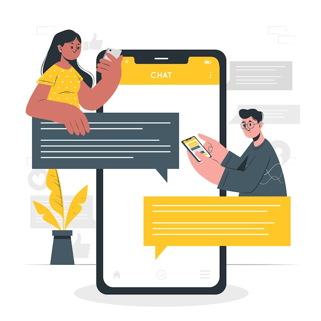 Pessoas a conversar e a enviar mensagens de texto por telemóvel - redes sociais e conceito de comunicação em linha