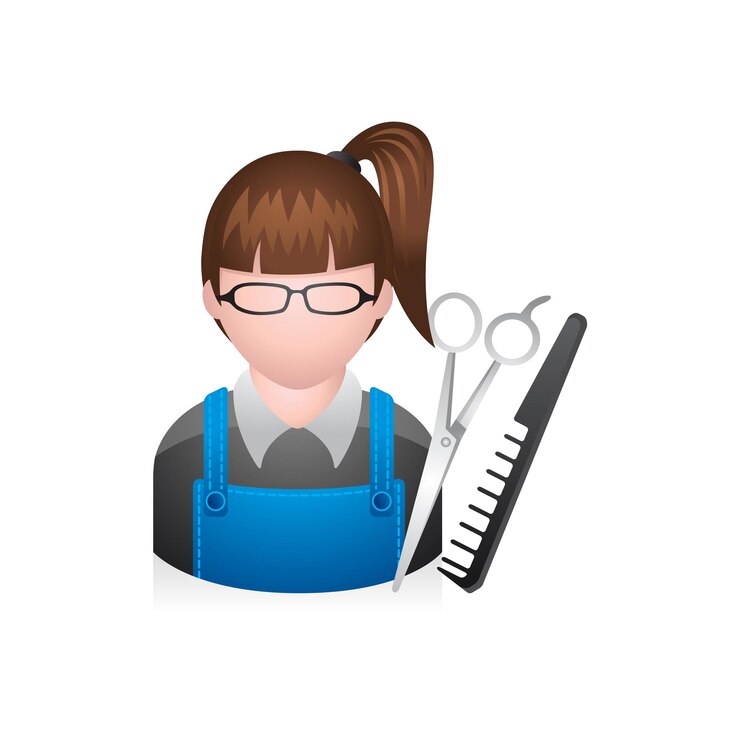 Vetor pessoas avatar ícones estilista de cabelo