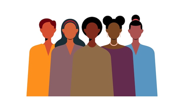 Vetor pessoas da comunidade negra africano caracter masculino e feminino reunidos ilustração