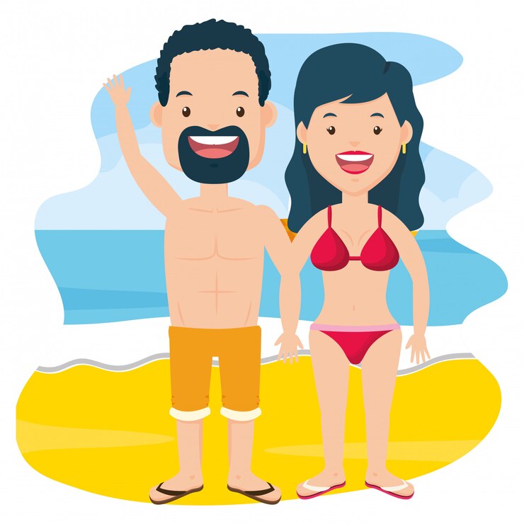 Vetor pessoas de horário de verão