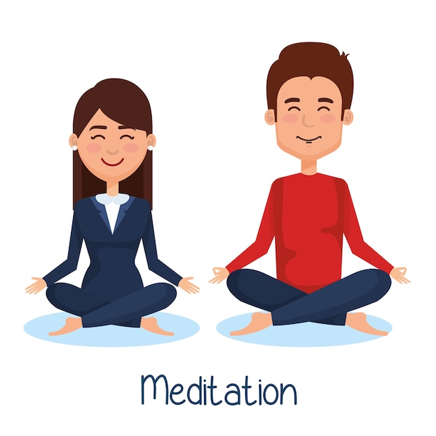 Pessoas de negócios meditação estilo de vida