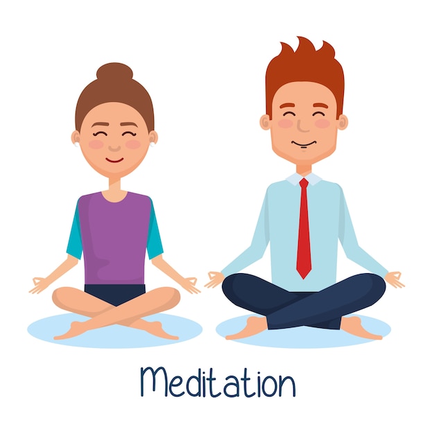 Pessoas de negócios meditação estilo de vida