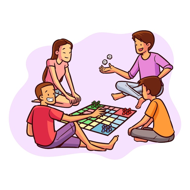 Pessoas jogando ludo