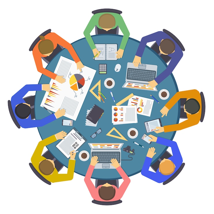 Vetor pessoas trabalho em equipe