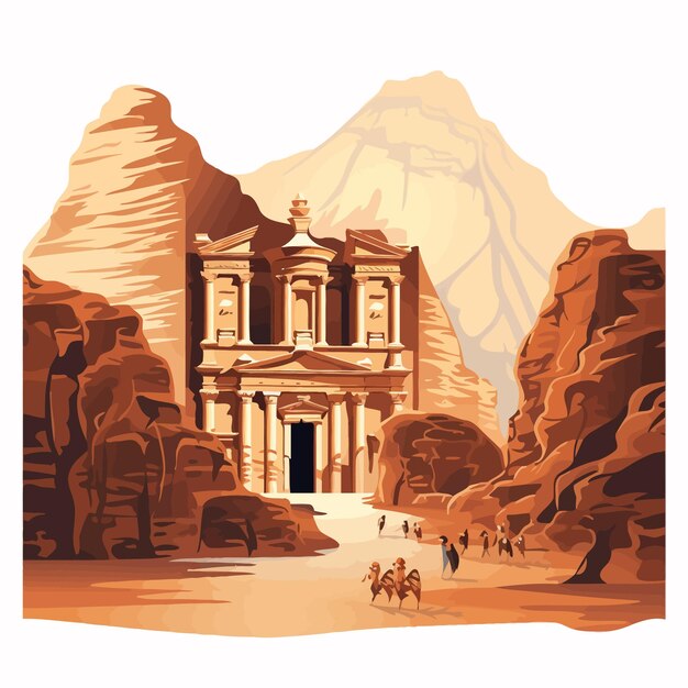 Vetor petra_jordan_vector_ilustrado_branco_fundo