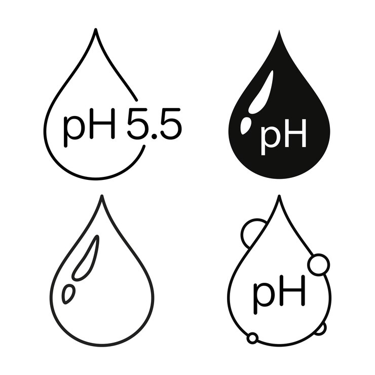 Vetor ph ícones simples definir equilíbrio neutro ph
