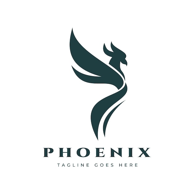 Phoenix eagle classic bird wings design abstract ilustração vetorial de modelo animal