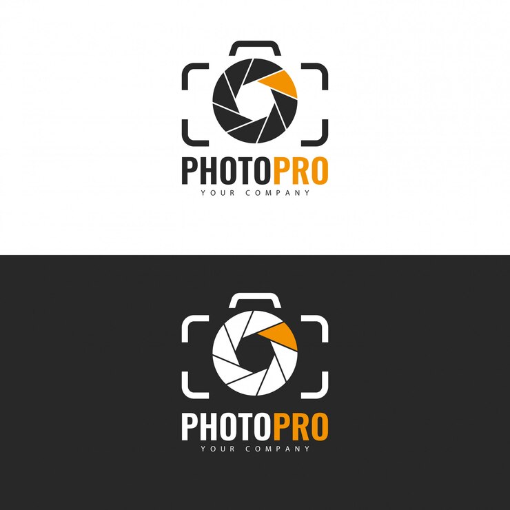 Vetor photo studio logo design.