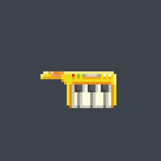 Piano de mão em estilo pixel art