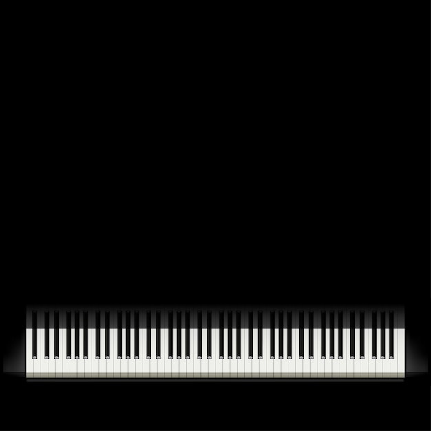 Piano fundo preto