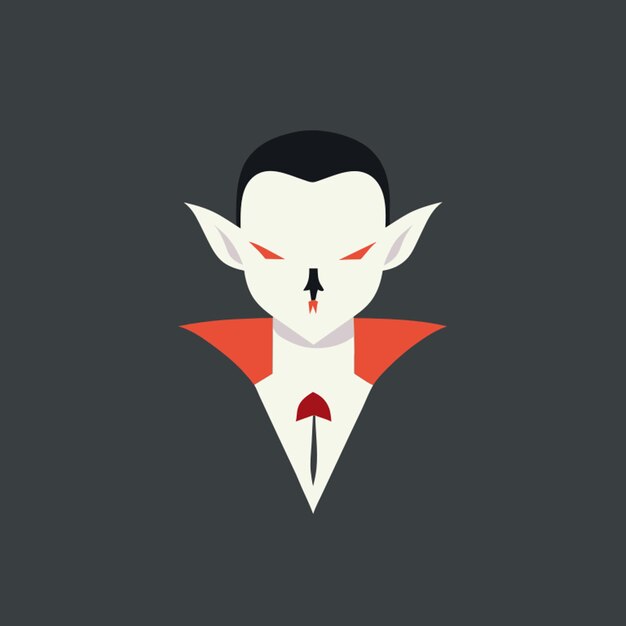 picada de vampiro assustadora no pescoço ilustração vetorial plana 2