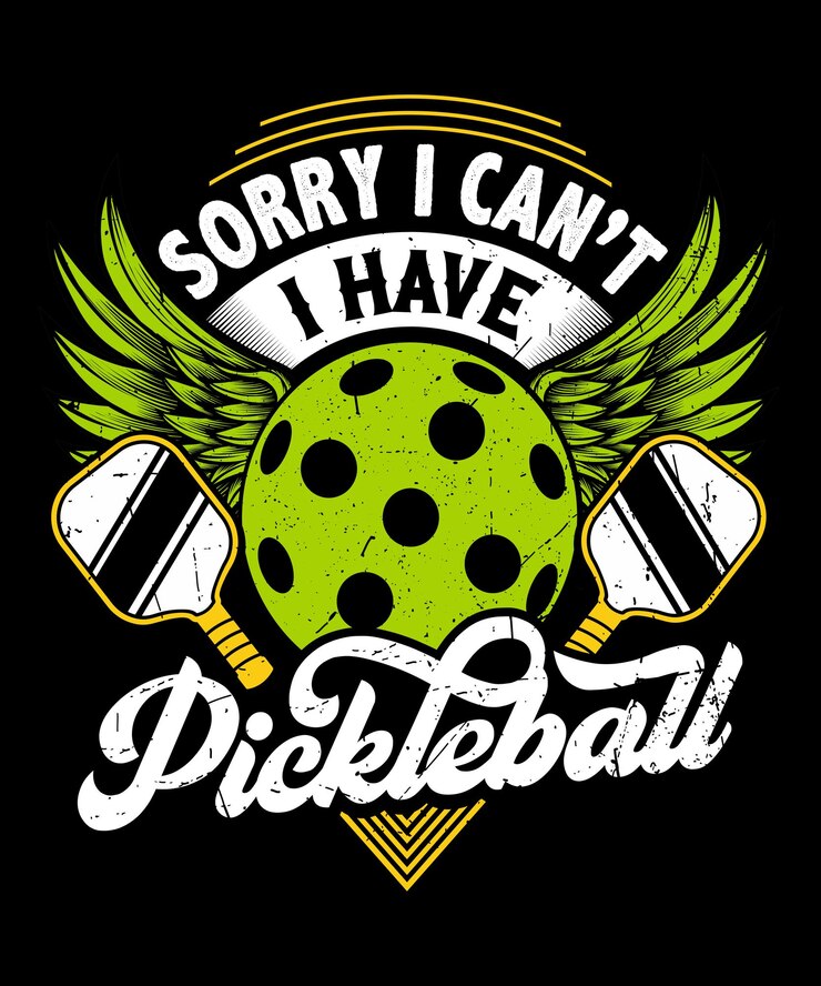Vetor pickleball modelo de design de logotipo de pickleball design de camiseta esportiva de pickleball