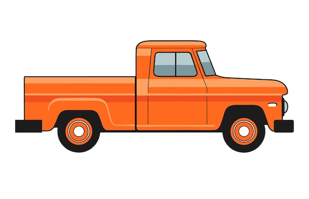 Pickup truck vector contorno de ilustração isolado em um fundo branco