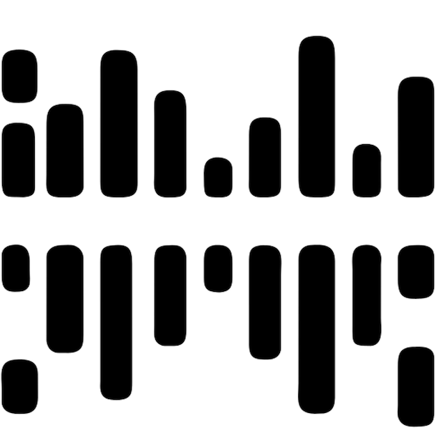 Vetor pictograma da linha de onda sonora