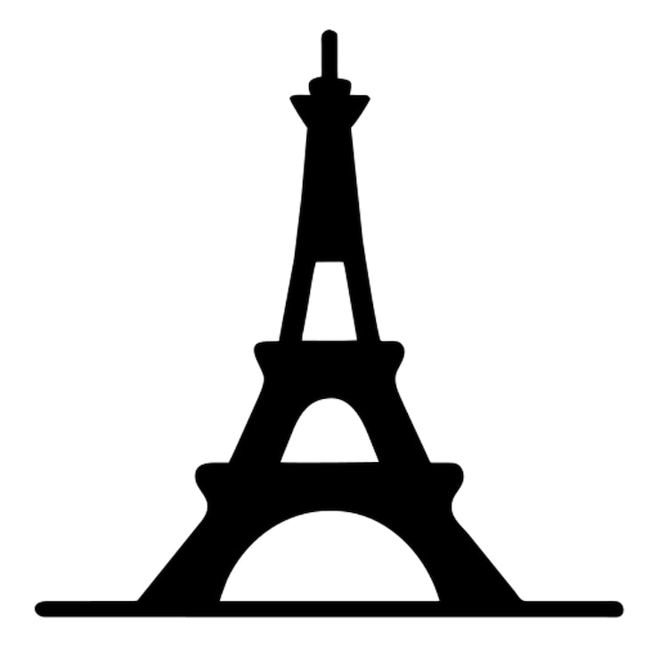 Vetor pictograma da torre eiffel