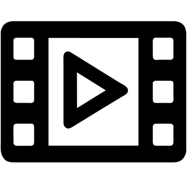 Vetor pictograma de ícone de vídeo