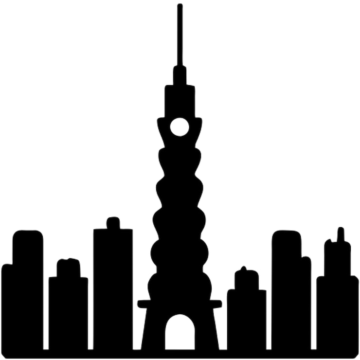 Vetor pictograma de torre moderna