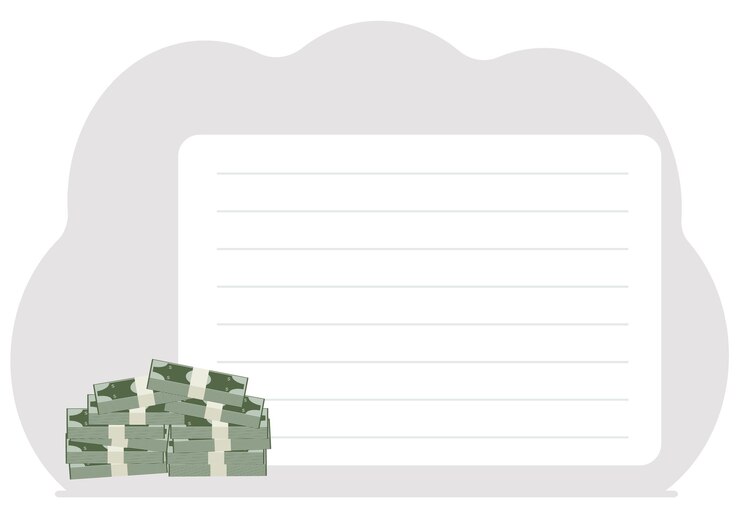 Vetor pilhas de dinheiro e notas conceitos de negócios e finanças