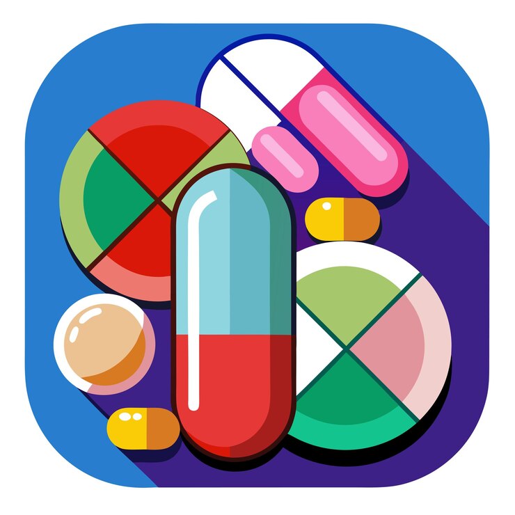 Vetor pills clip art e design vetorial com fundo branco