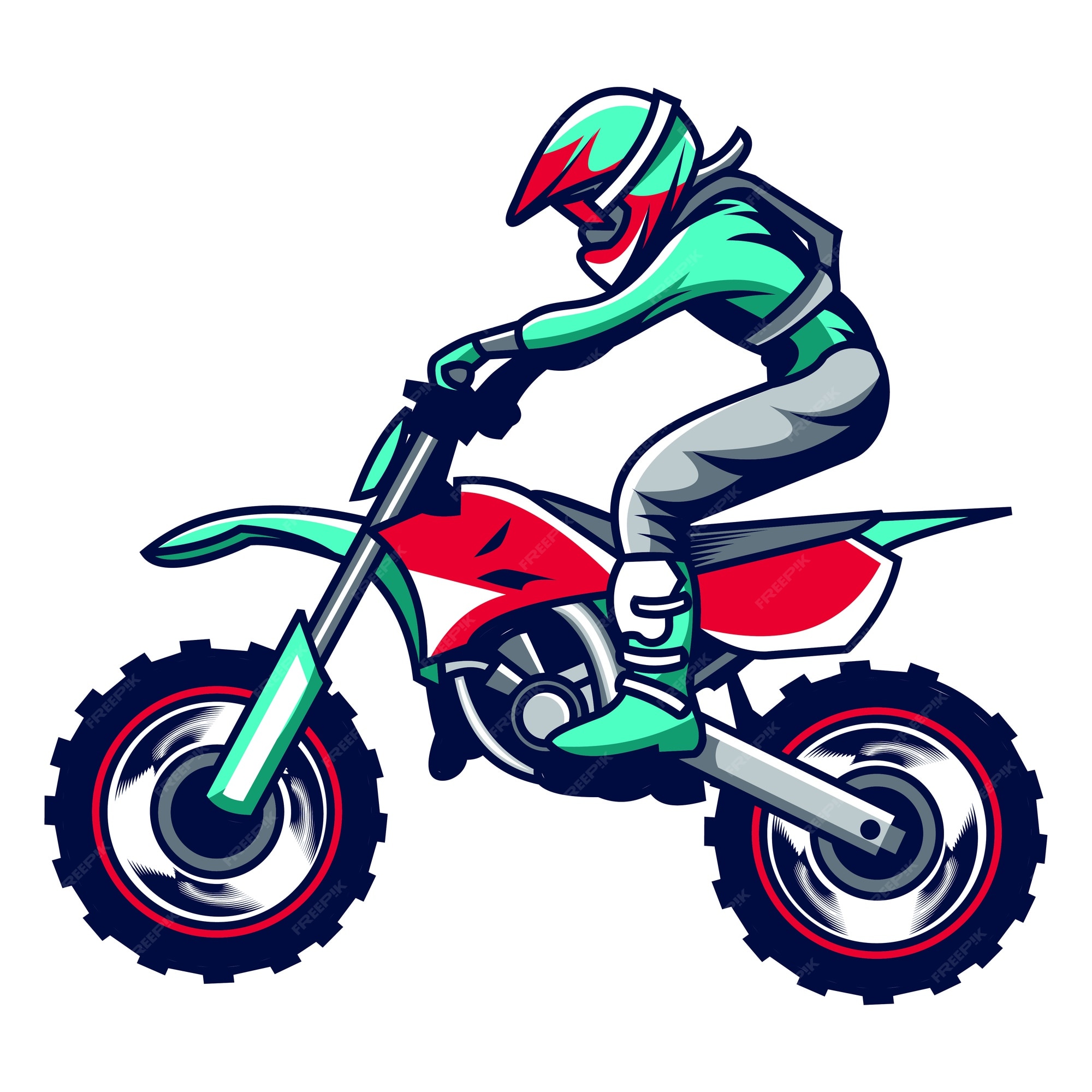 Piloto De Motocross Isolado Sobre O Backgrorund Branco. Estilo Dos Desenhos  Animados. Ilustração Conceitual Sobre O Esporte De Motocross. Royalty Free  SVG, Cliparts, Vetores, e Ilustrações Stock. Image 77835231