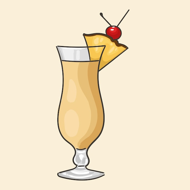 Pina colada cocktail à base de sumo de ananás