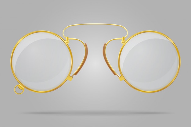 Pince-nez antiga ilustração em vetor vintage retrô