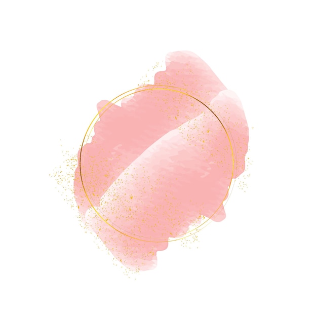 Pincel círculo aquarela com partículas