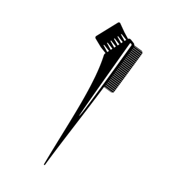 Vetor pincel cosmético para cabelo ícone de glifo de ferramenta de barbear