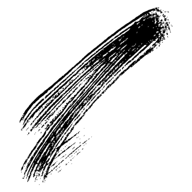 Vetor pincelada suja preta no fundo branco