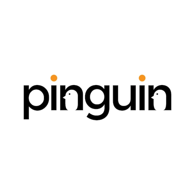 Pinguim de logotipo com design de logotipo de forma vetorial símbolo gráfico ícone sinal ilustração ideia criativa