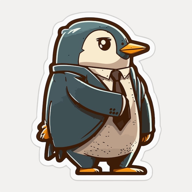 Pinguim mergulhando na água em uma ilustração vetorial