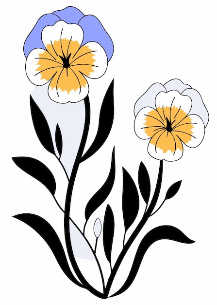 Pintura a aquarela de Dianthus caryophyllids arte de ilustração em fundo branco
