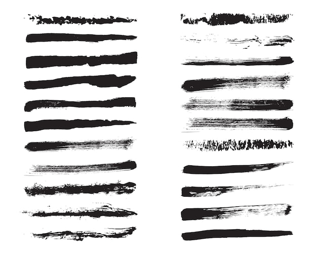 Pintura a mão com pincel de cor preta com fundo branco