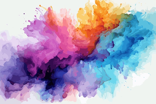 Pintura aquarela de fundo colorida pintura de fundo cor de aquarela splash art textura de design de cor