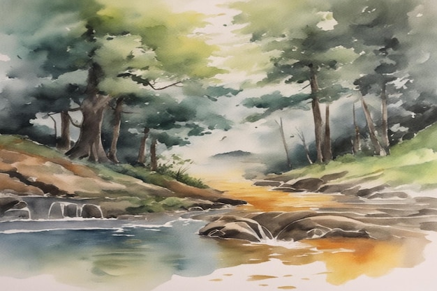 Pintura aquarela