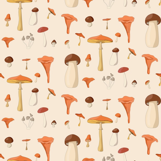 pinturas de cogumelos de outono