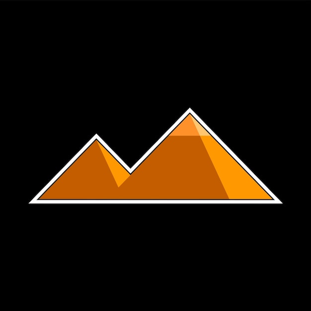 Pirâmides do egito adesivo vetorial de estilo plano grandes pirâmides de gizé