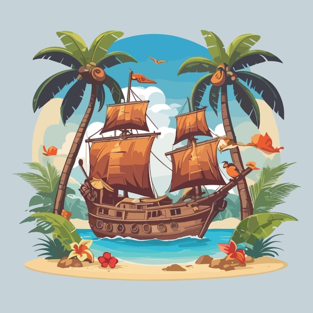 Piratas numa ilha tropical