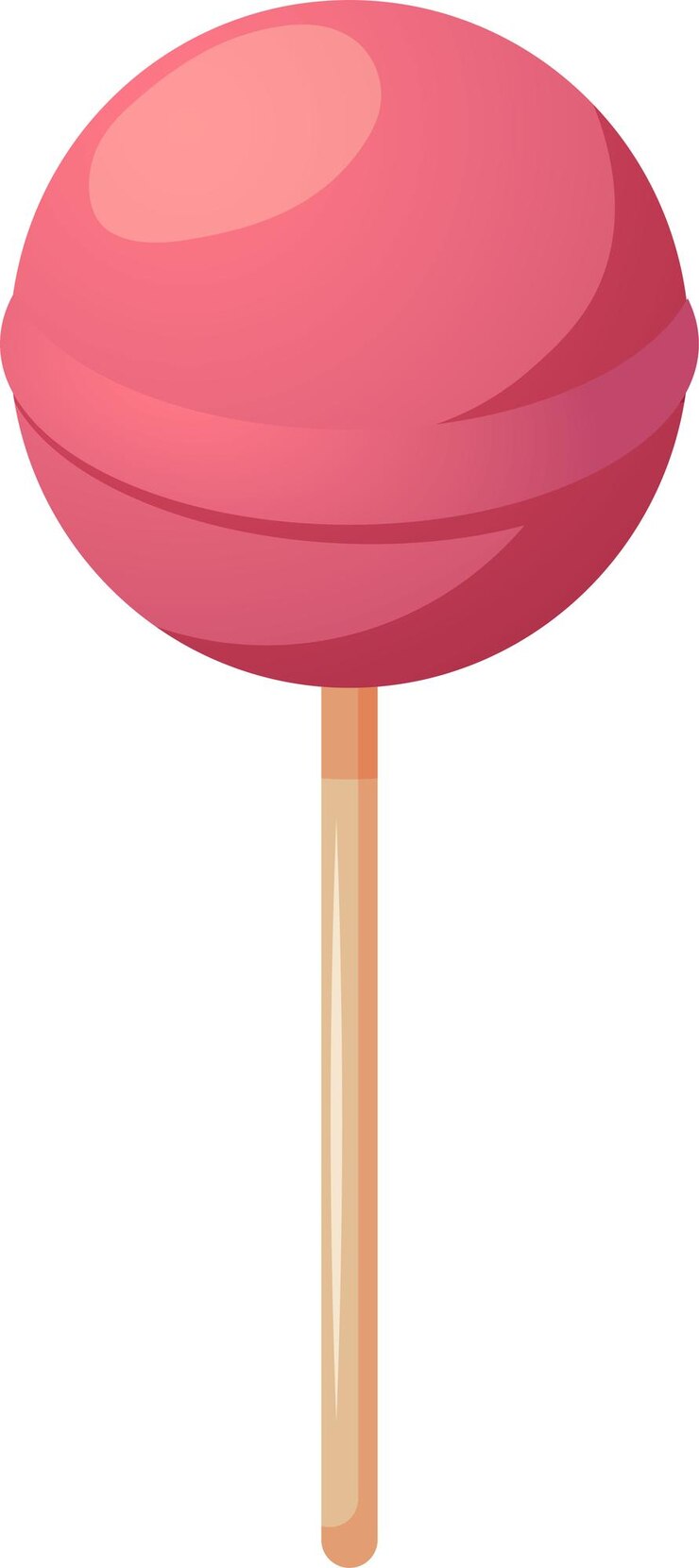 Vetor pirulito de desenho animado rosa dia dos namorados em fundo transparente