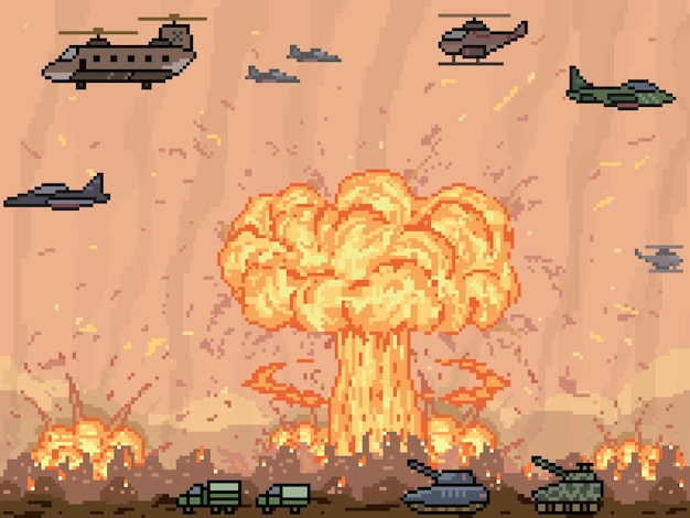 Pixel art da guerra muclear