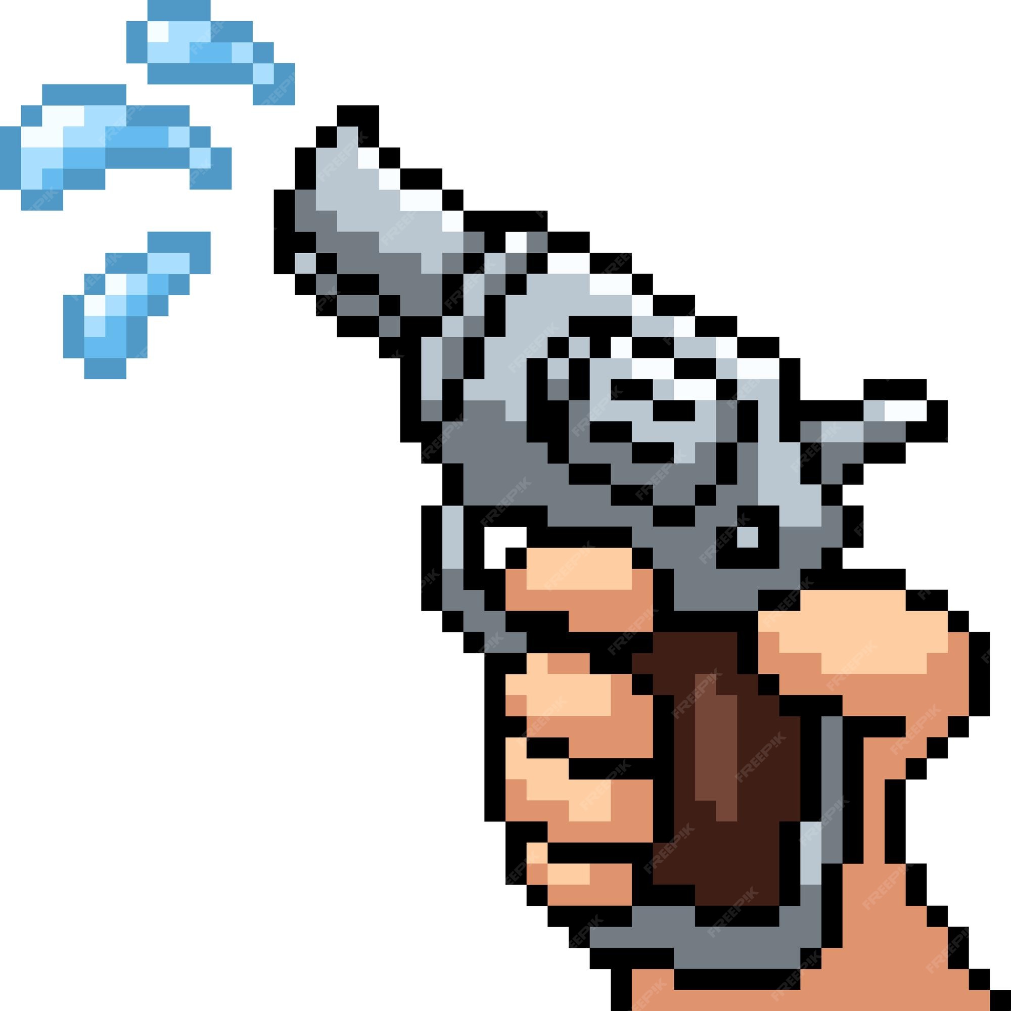 pixel arte ilustração água pistola. pixelizada água pistola. água