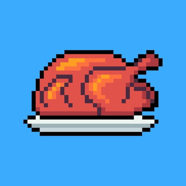 Item de comida de fatia de torta de pixel art para jogo de bits