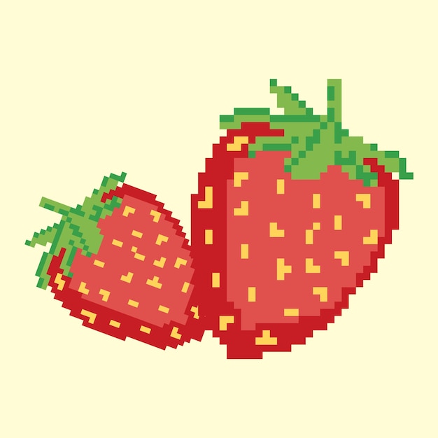 Pixel art de frutas