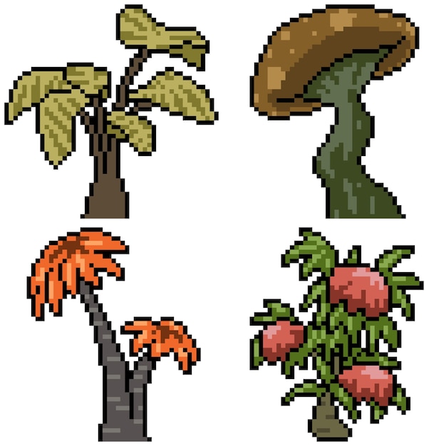 Pixel art definido isolado planta estranha