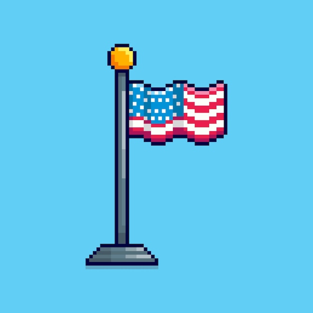 Pixel art Desenho de ativos do jogo American Flag