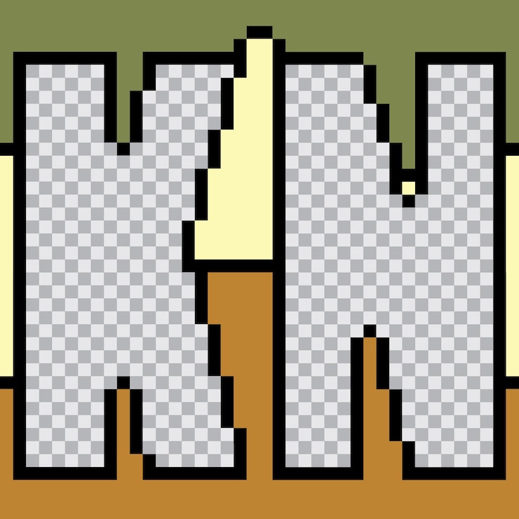Vetor pixel art design de modelo de postagem de mídia social