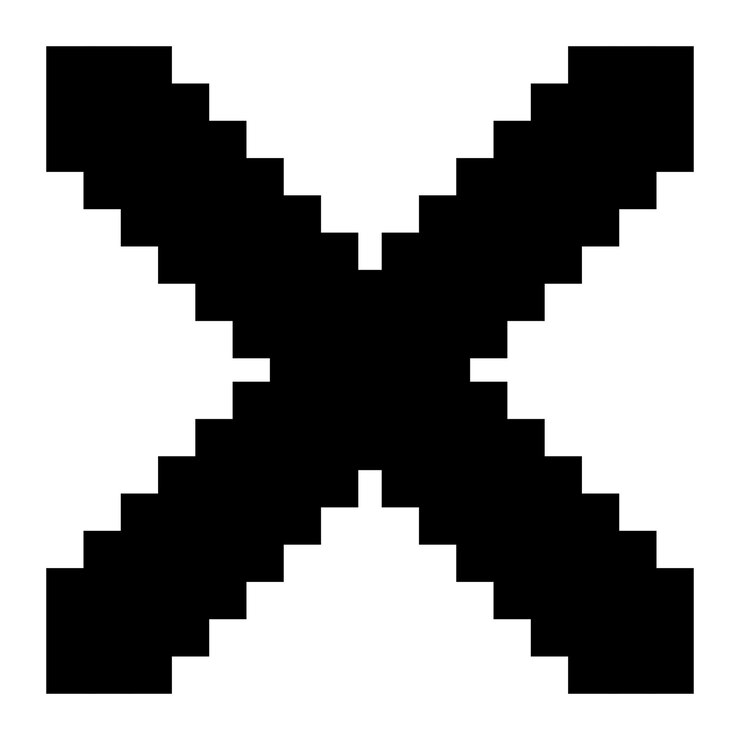 Vetor pixel art estilo cruz botão de ícone fechar botão ícone cancelar botão ícones estilo 8bit